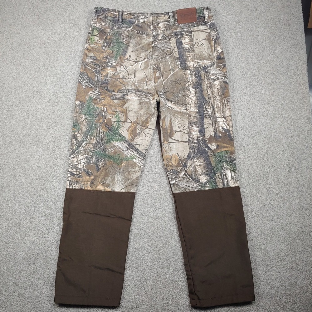Wrangler ProGear Upland Pants Mens 37x30 Camo Brown Realtree Brush Trousers - Picture 2 of 16